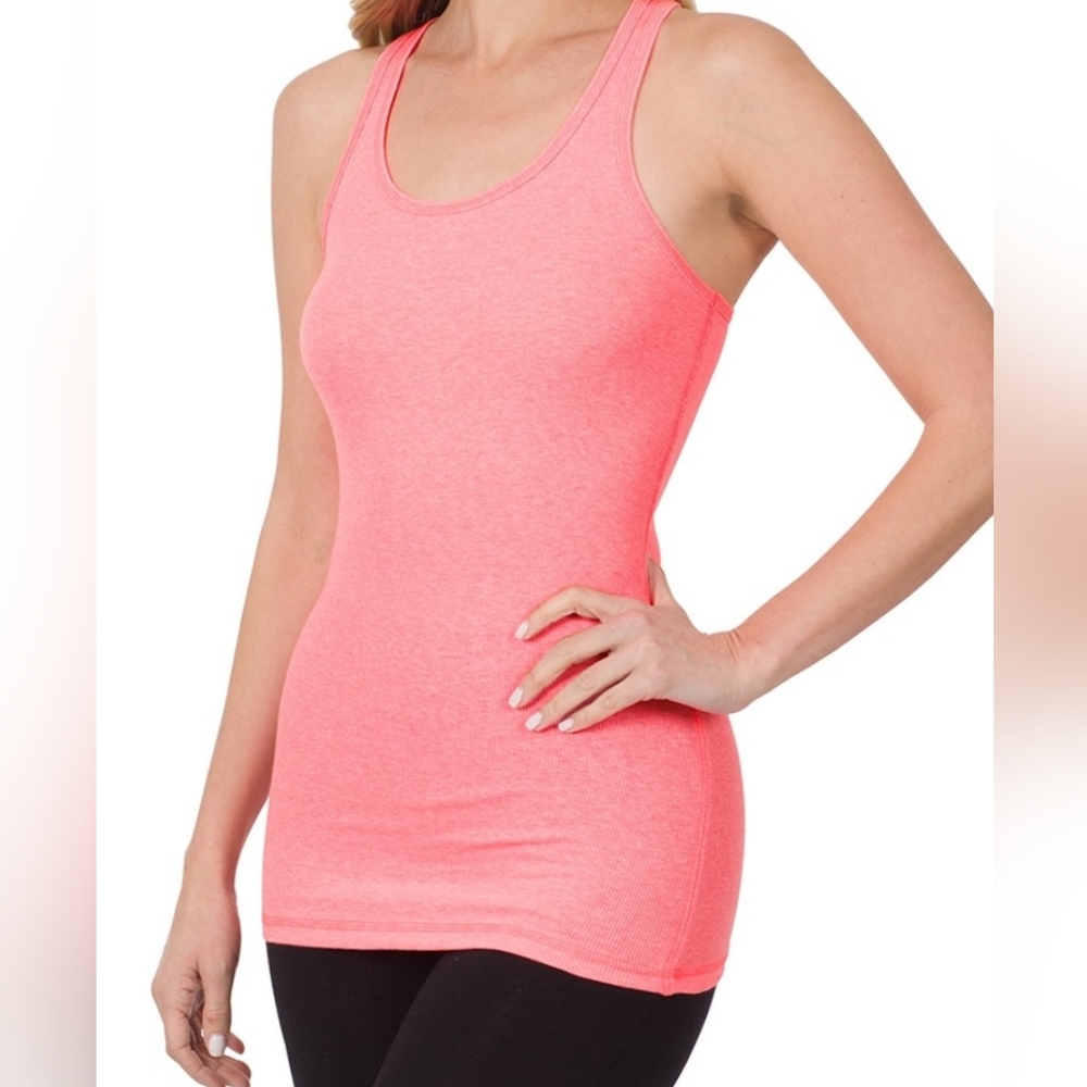 Zenana Burgundy, Coral Or Olive Green Tank Top
